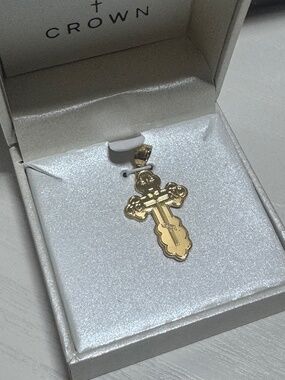 14K Gold Cross Pendant